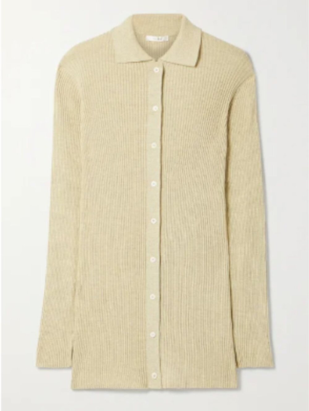 THE ROW Callista Ribbed Silk And Cotton-Blend Cardigan M